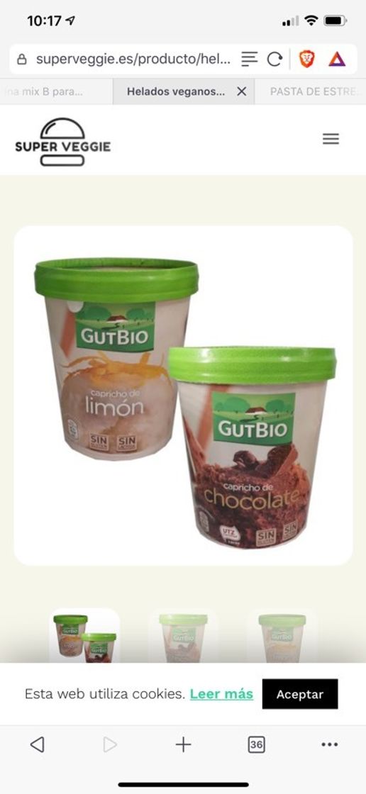 Producto Helado chocolate sin gluten y vegano en Aldi