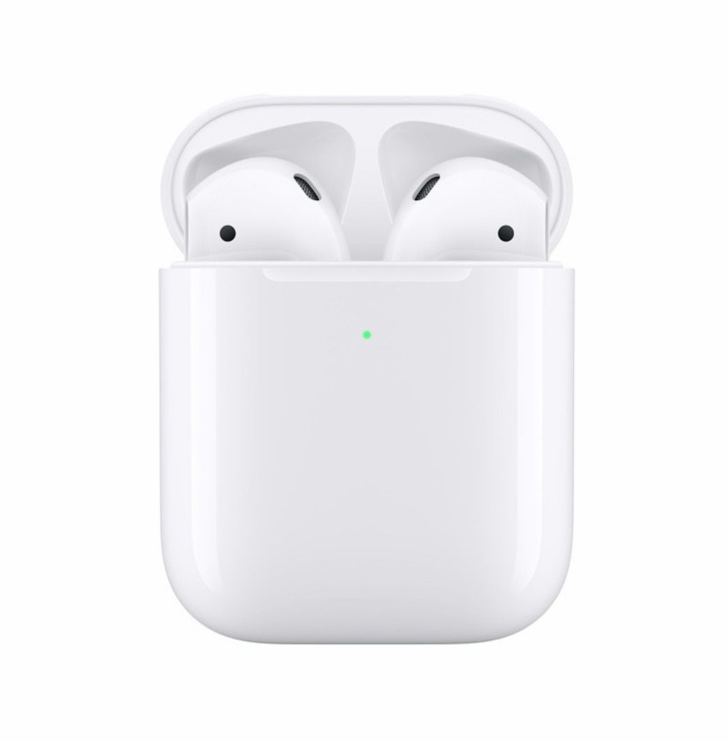 Moda Apple AirPods 2 Generación con estuche de carga inalámbrica 