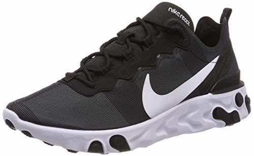 Social Nike React Element 55, Zapatillas de Running para Hombre, Negro
