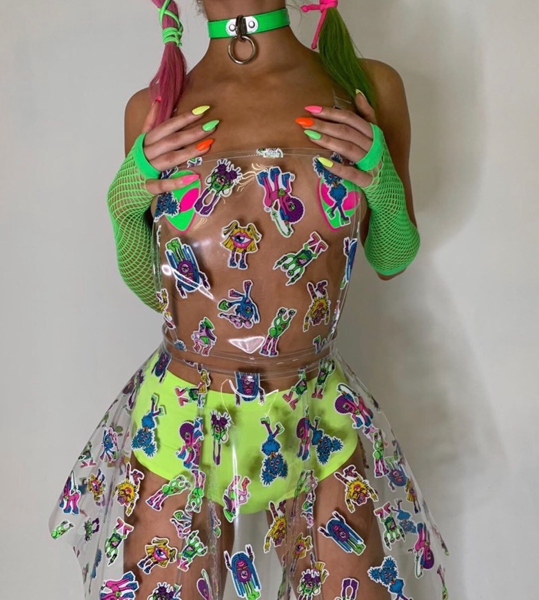 CLUB EXX MONSTER STICKER MINI SKIRT