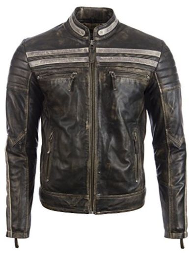 Aviatrix Hombres Cuero Autentico Especial Retro Moda Chaqueta