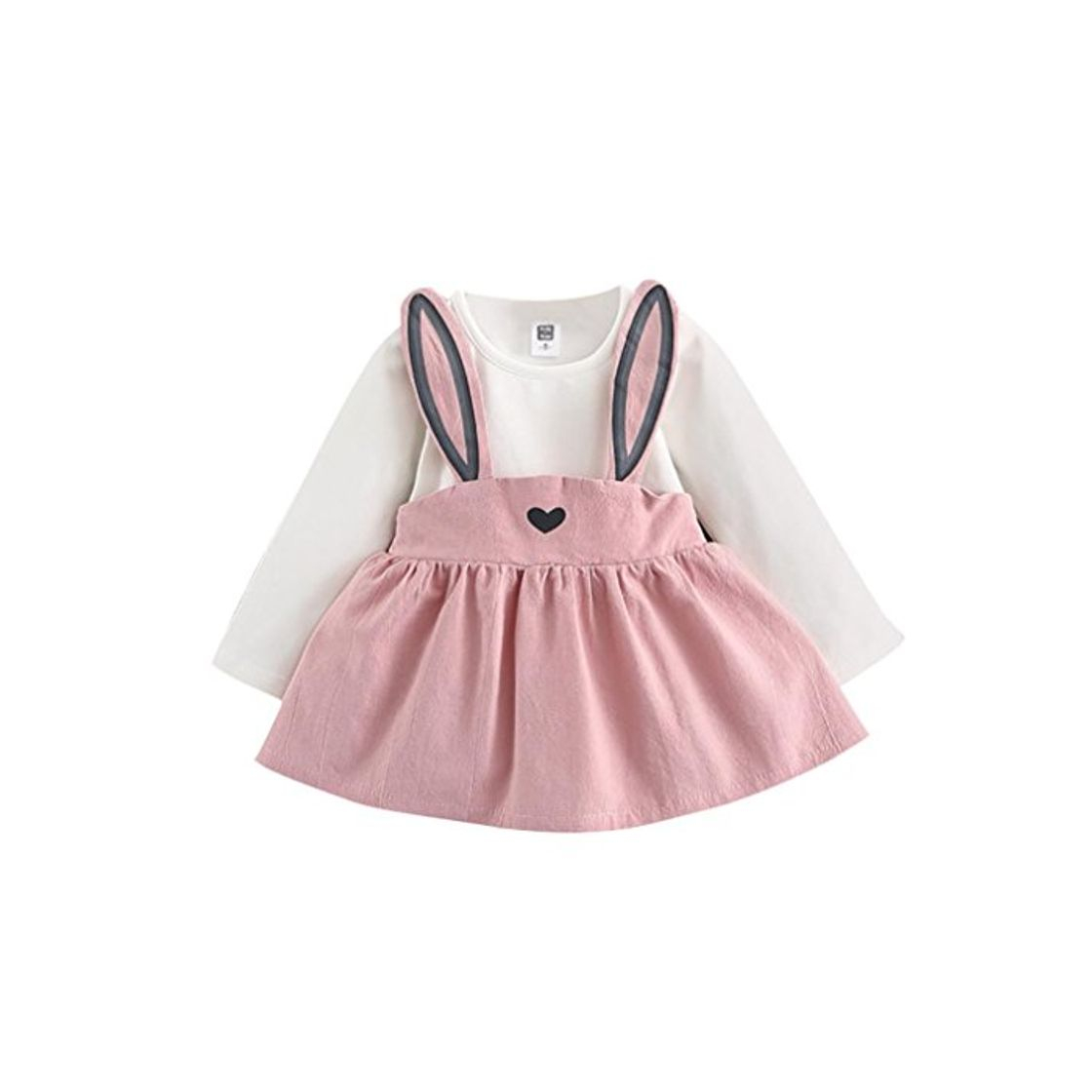 Productos 0-3 Años Bebé NiñA Vestido De Manga Larga del Conejo Lindo Traje