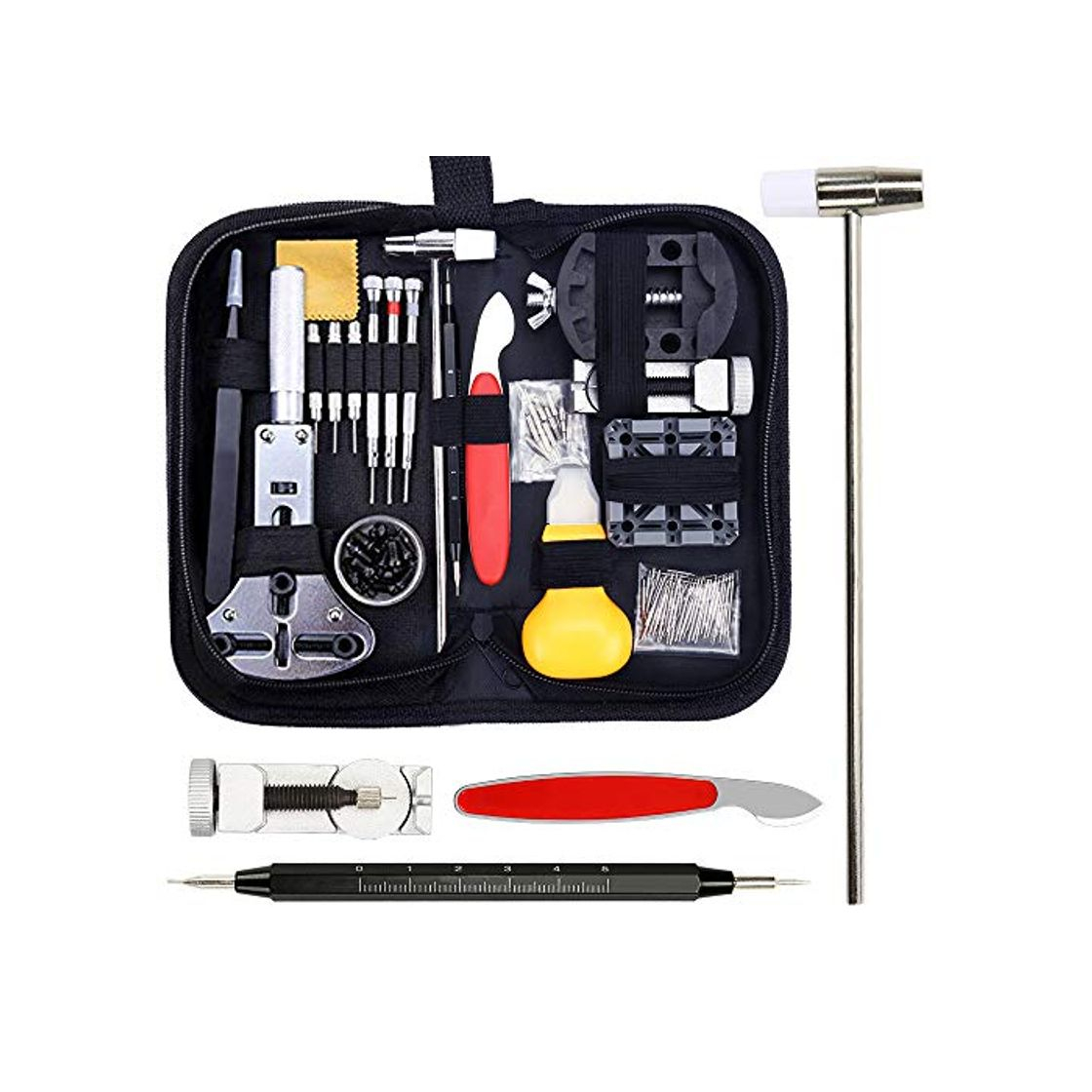 Social SOONAN 151pcs Kit reparación del reloj profesional Reloj banda Link Pin Abridor Herramientas De reparación Reloj Primavera Removedr de Reemplazo
