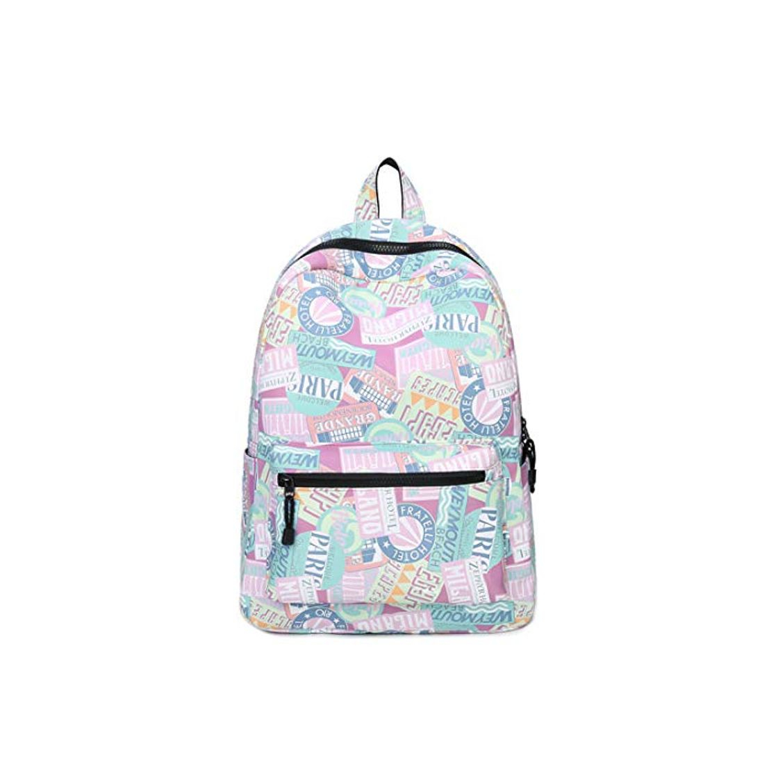 Social Joymoze Mochila Moderna Impermeable Impresión Retro Colorida para Mujeres