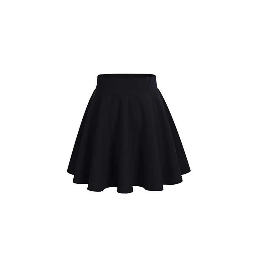 Fashion Dresstells Falda Mujer Mini Corto Elástica Plisada Básica Multifuncional Black S