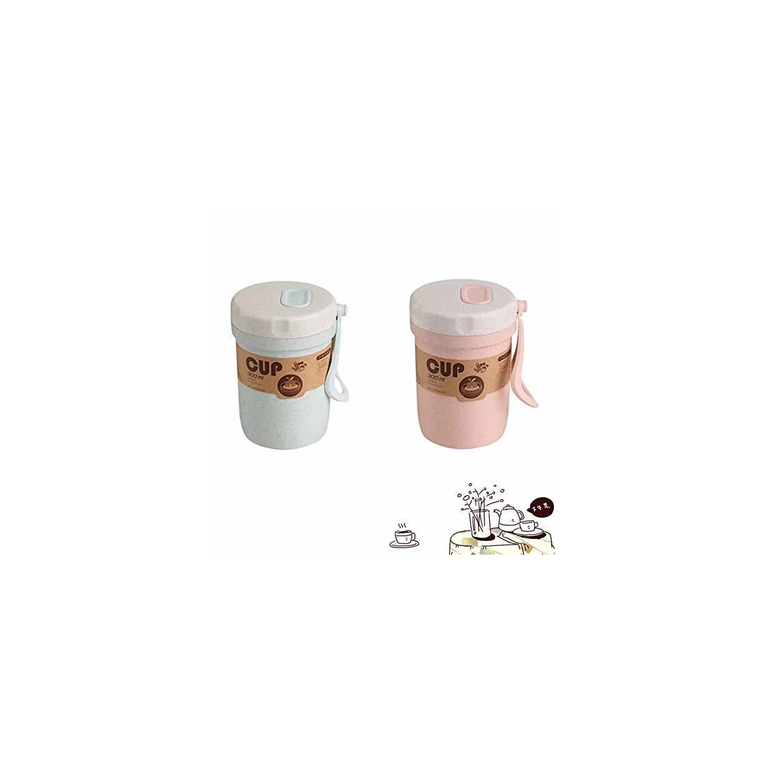 Products G.YO 2pcs Taza amistosa ecológica Trigo paja biodegradable Taza irrompible para café