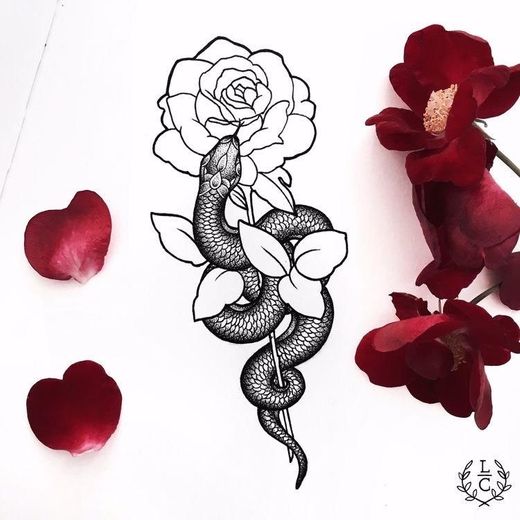 Snake and flower