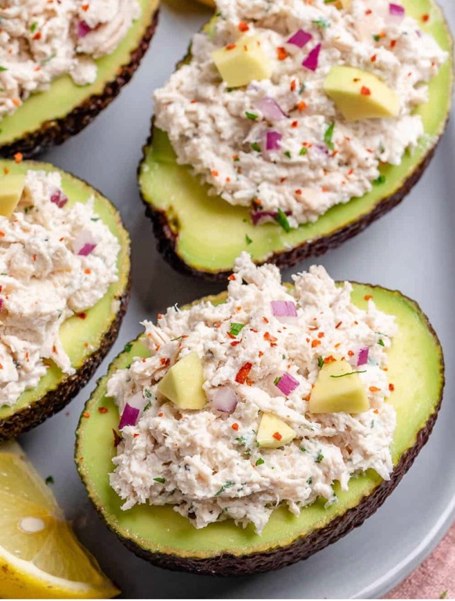 Moda Healthy Chicken Salad Stuffed Avocados Recipe | Healthy Fitness ...