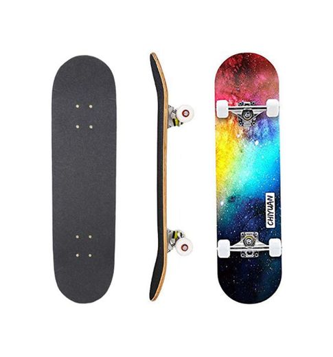 Eseewin Skateboard 7 Capas Decks 31"x8 Pro Skate Board Completo Maple Wood