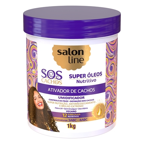 Fashion Ativador de Cachos S.O.S Cachos Super Óleos Salon Line 1kg