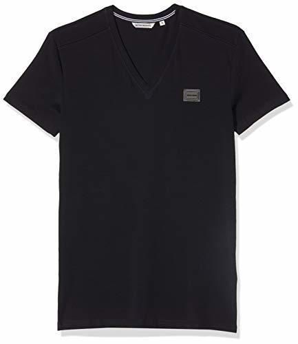 Antony Morato T-Shirt Sport Slim Scollo V con Placchetta Camiseta de Tirantes,