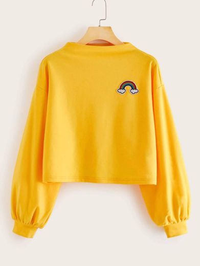 Amarelo Recomendado Casual Suéter