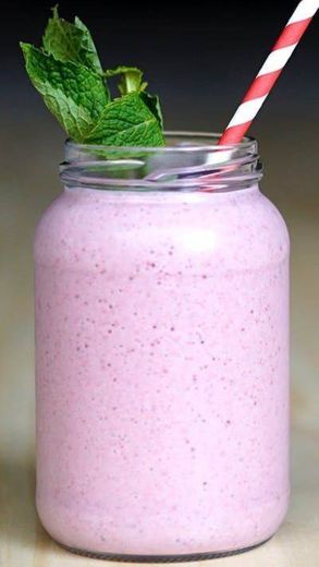 Smoothie de aveia e morango