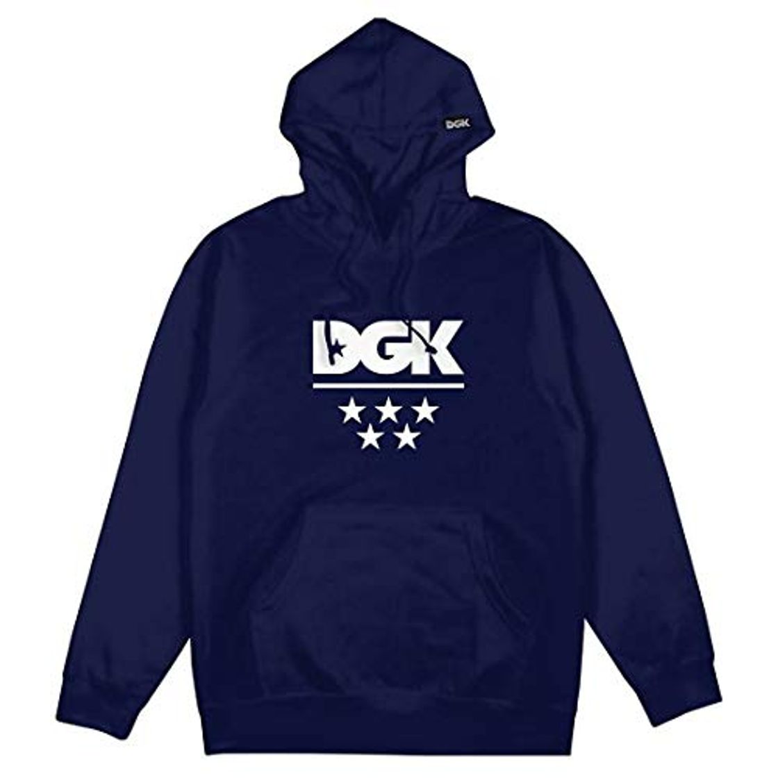 Product DGK Men's All Star Fleece Pullover Long Sleeve Hoodie Navy 2XL