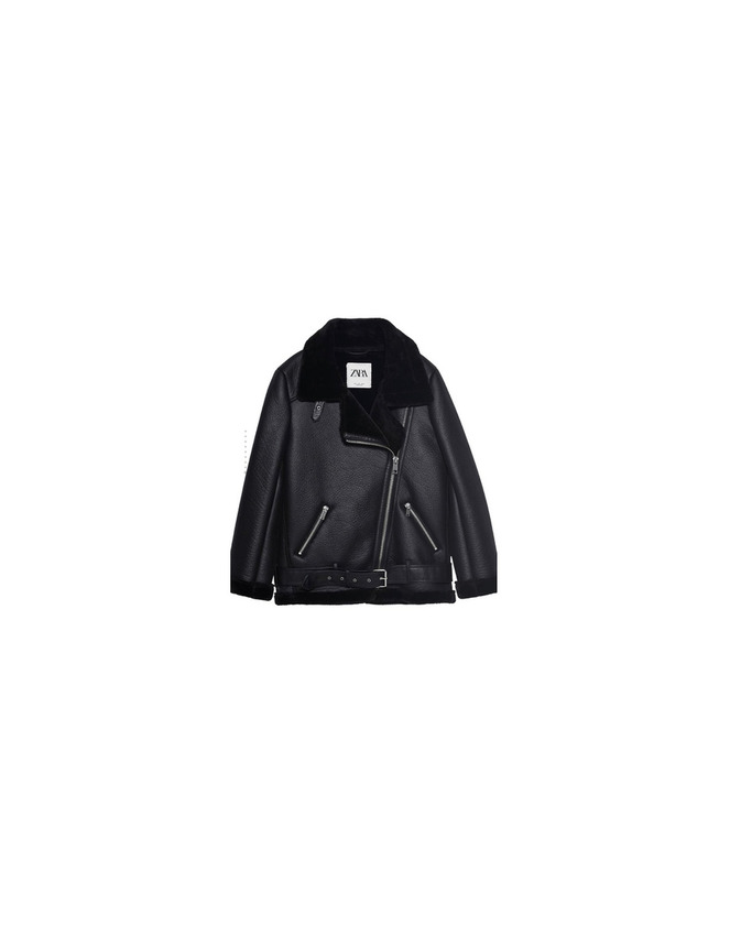 Social Chaqueta aviador negra ZARA
