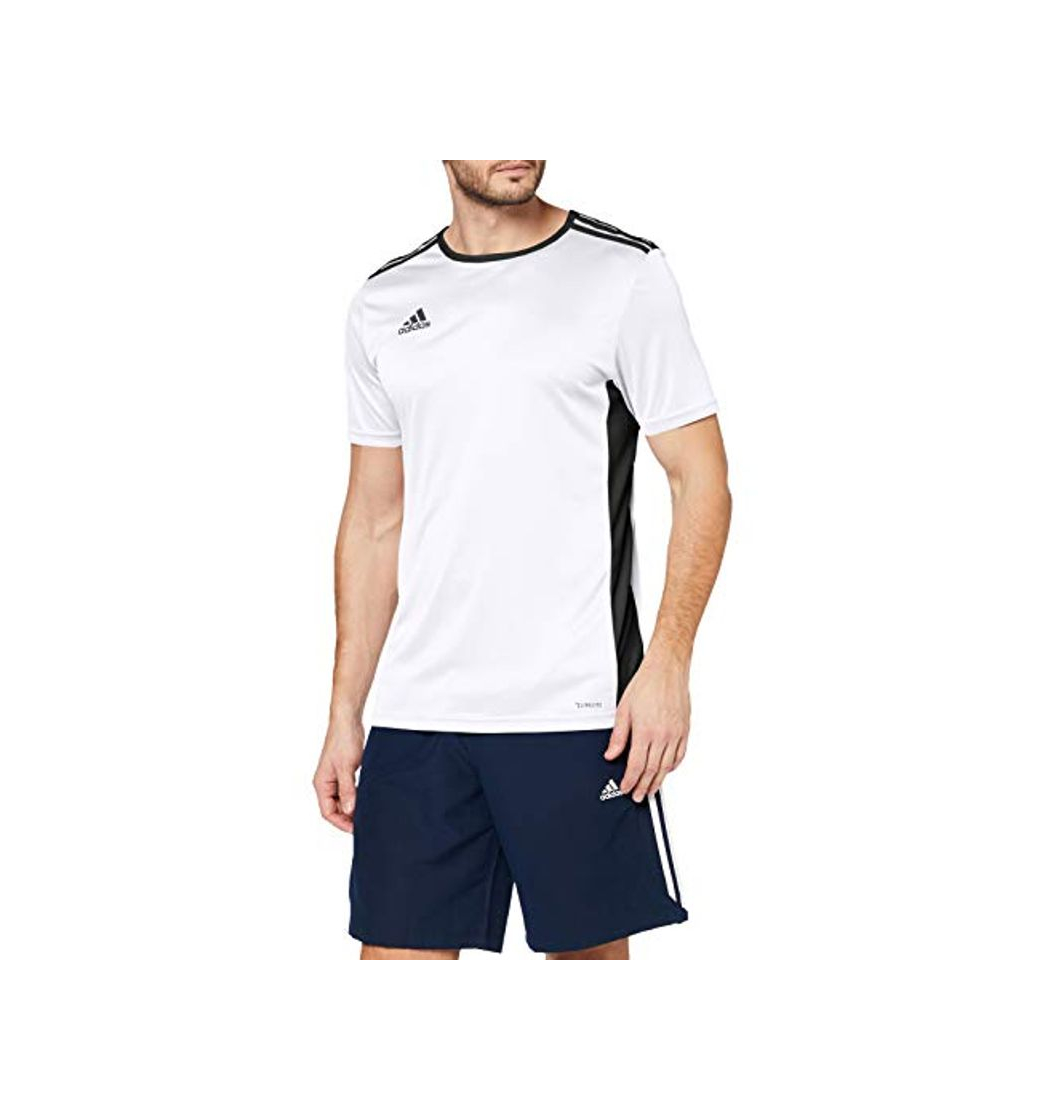 Fitness adidas Entrada 18 JSY Jersey de Fútbol de Manga Corta, Hombre, Blanco