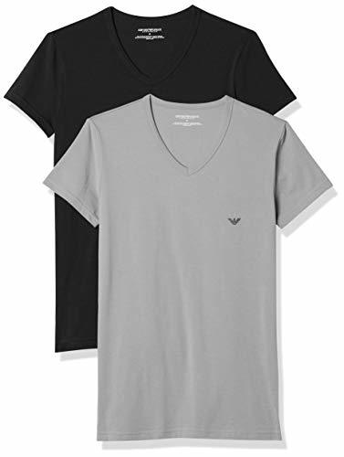 Producto Emporio Armani CC717-111512, Camiseta para Hombre, Pack de 2, Multicolor