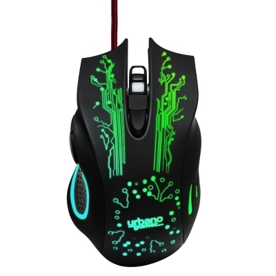 Moda Urbano Design Urbano Mouse Gamer GM055 Negro 