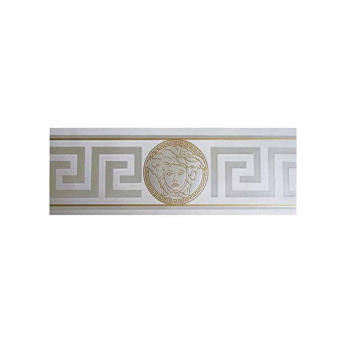 Products Silver & Gold Versace - Papel pintado con textura de tecla griega