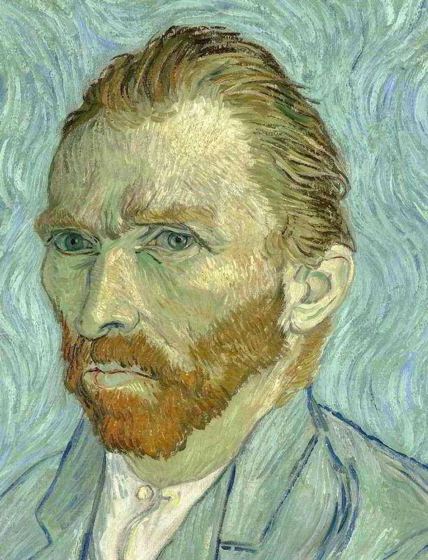 Fashion Auto retrato_Vincent Van Gogh (1889)