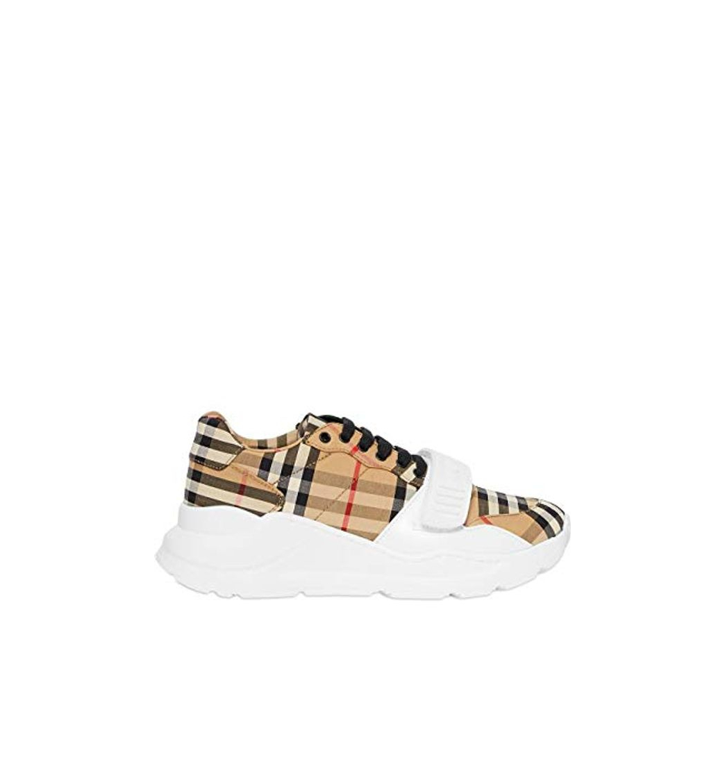 Social Moda Burberry Mulher 8020281 Beige Algodon Zapatillas