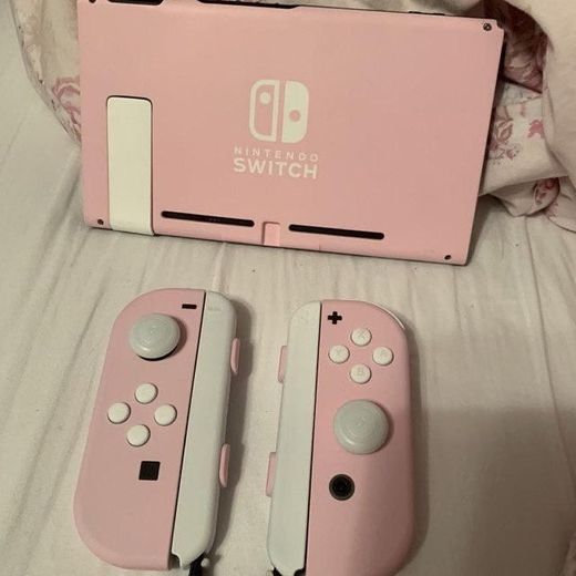 Custom Pastel Pink and Blue Nintendo Switch 