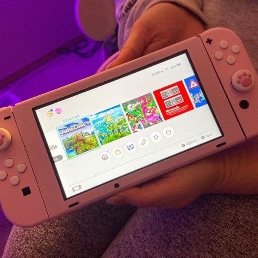 Custom Pastel Pink and Blue Nintendo Switch Joy