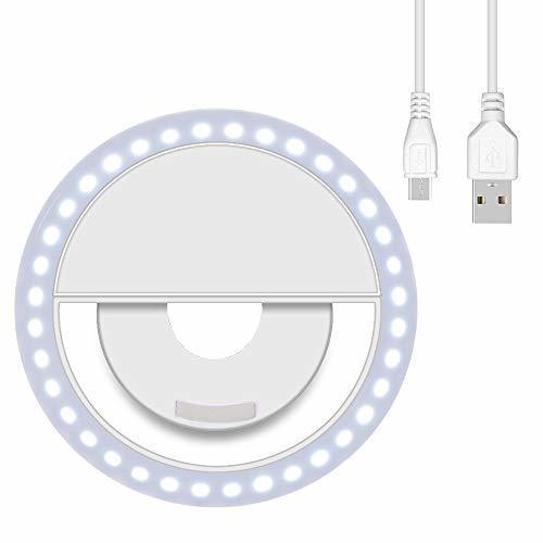 Electrónica aovowog Selfie Luz del Anillo Recargables con 36 LED Selfie Light Ring