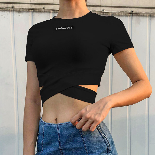 Crop top negra