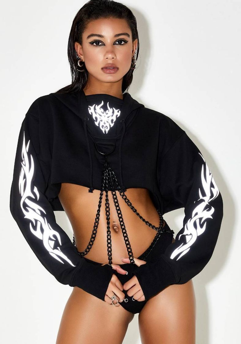 Social Hoddie reflectivo negro