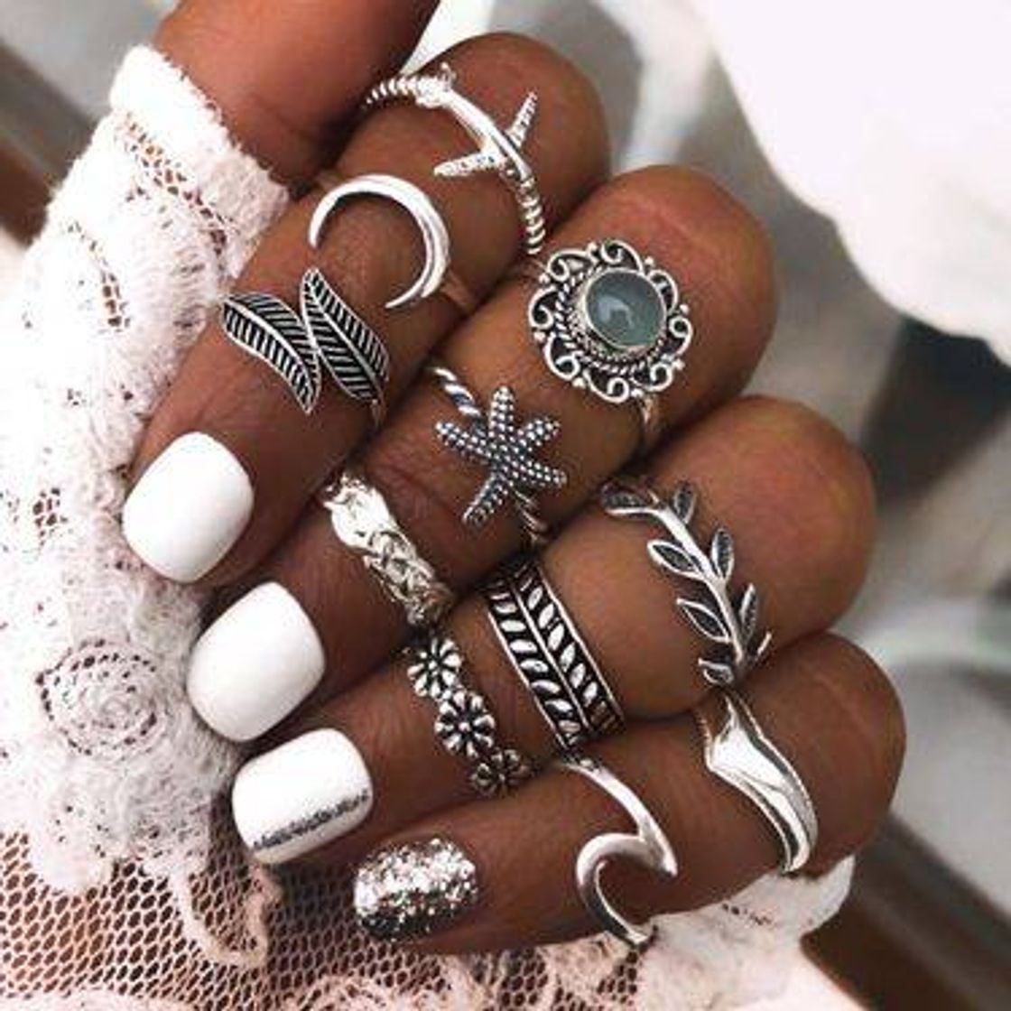 Social Moon ring cover