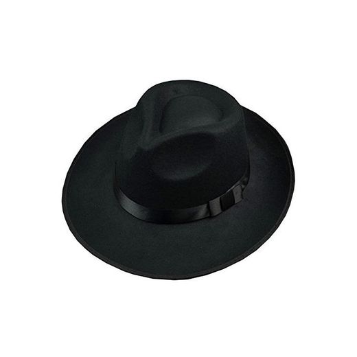 Zantec Sombrero Fedora de fieltro de lana unisex Sombrero ancho de Jazz