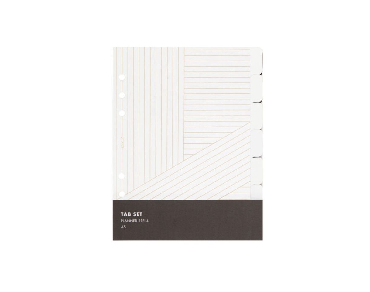 Products A5 Planner Refill Tab Set White/gold: Essentials