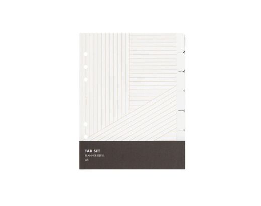 A5 Planner Refill Tab Set White/gold: Essentials