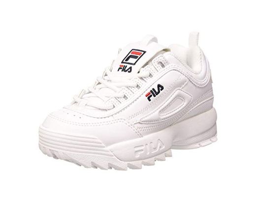 FILA 1010567 Disruptor Kids Zapatillas DE Deporte Junior Unisex White 34