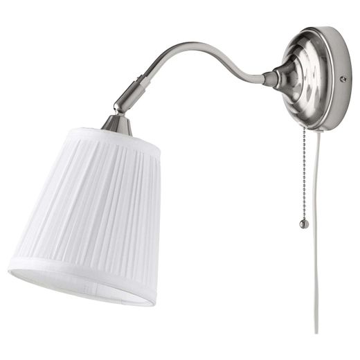 ÅRSTID Lámpara de pared - niquelado, blanco - IKEA