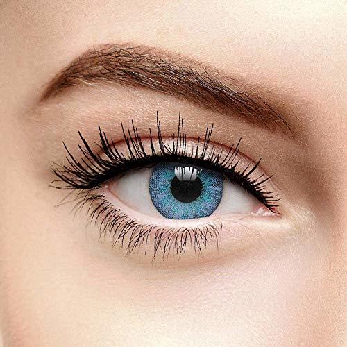 Social chromaview Lentillas de Color Esmeralda Azul Tri Tono