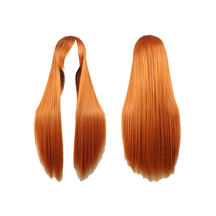 Social Zinsale 32" larga recta Cosplay pelucas Natural resistente al calor sintético Lolita
