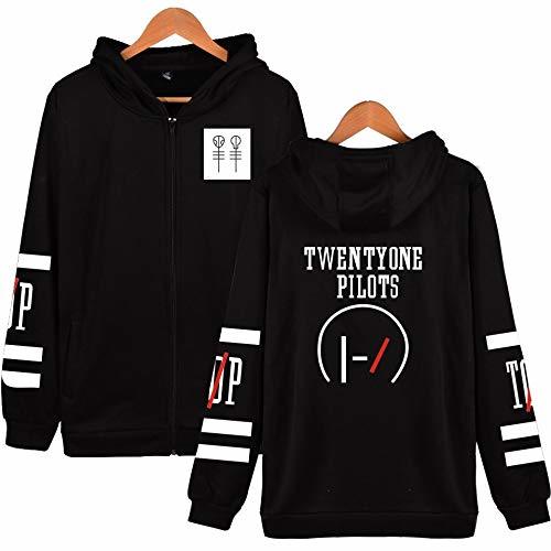 Producto JJZHY Twenty One Pilots Band Fashion Zip Sweater Hoodie Hombres y Mujeres