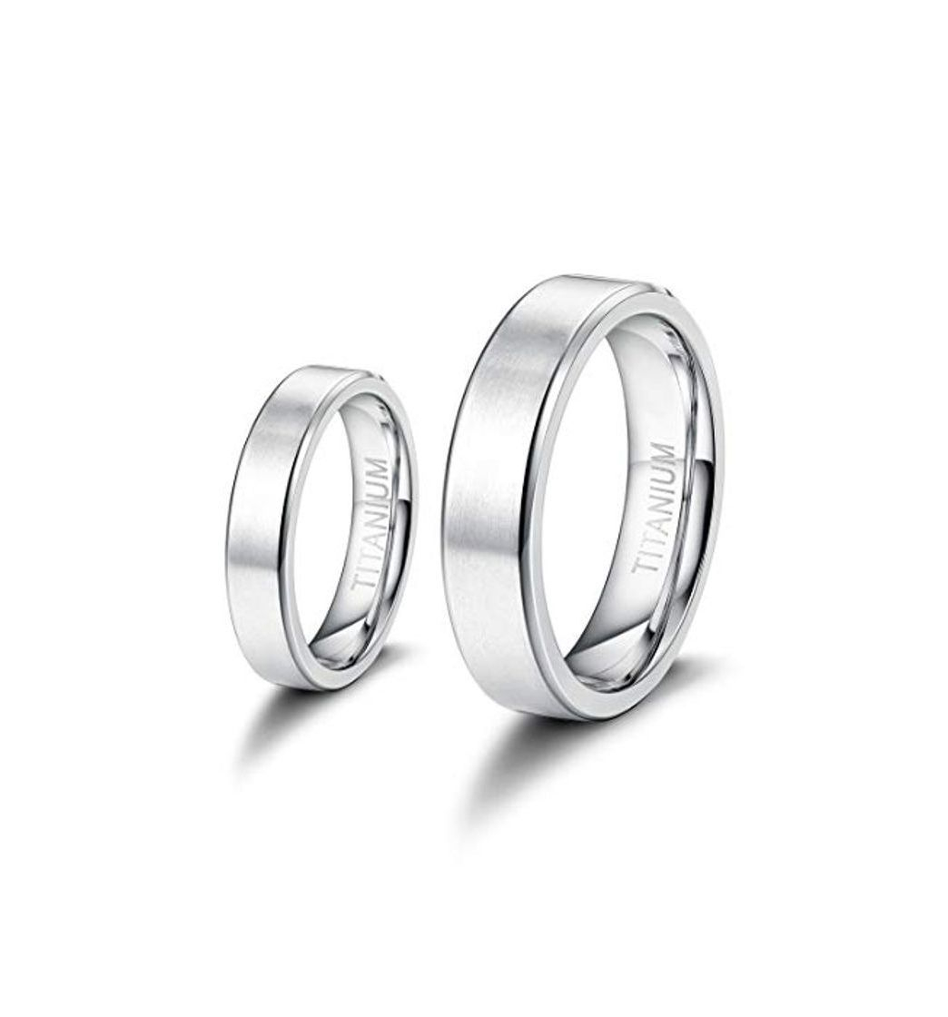 Producto sailimue 4MM/6MM Anillo de Titanio para Hombres Mujeres Parejas Banda de Boda