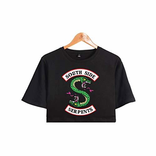 Social Riverdale Impreso Camisetas de Manga Corta Algodón Verano Mujeres Casual Crop Tops