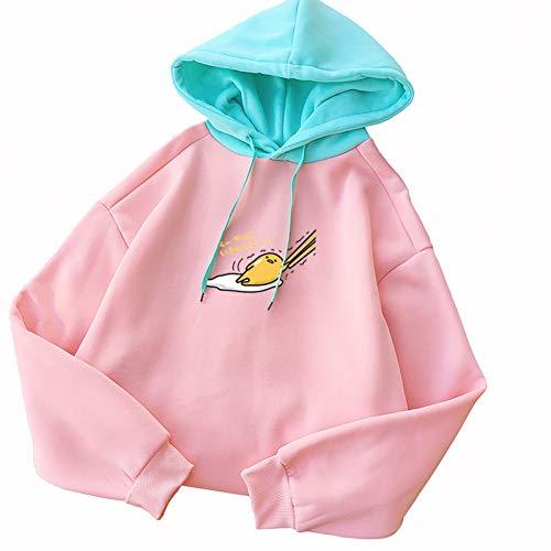 Product ZJSWCP Sudadera Otoño Sudaderas con Capucha Sudaderas Mujeres Kawaii Cartoon Gudetama Impreso