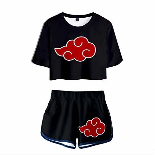 Social Memoryee Moda 3D Digital Anime Naruto imprimiendo Camisetas y Pantalones Cortos
