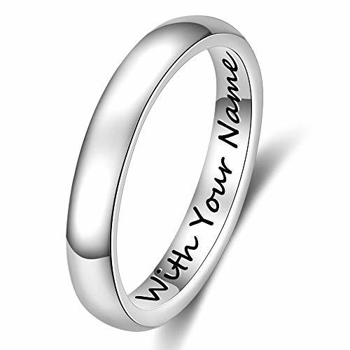 Producto DaMei Anillo Plata Pareja Personalizados Pare Mujer Hombre Compromiso Acero Inoxidable Joyeria