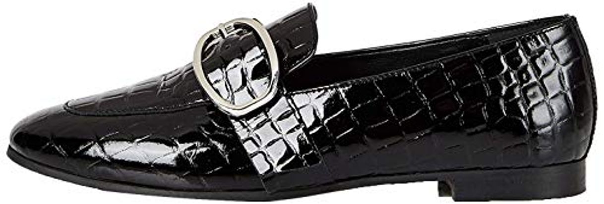 Moda Marca Amazon - find. Large Buckle Leather Loafer Mocasines