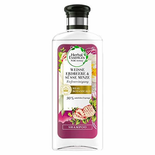 Product Champú Herbal Essences Clean de fresa blanca y menta dulce, paquete de