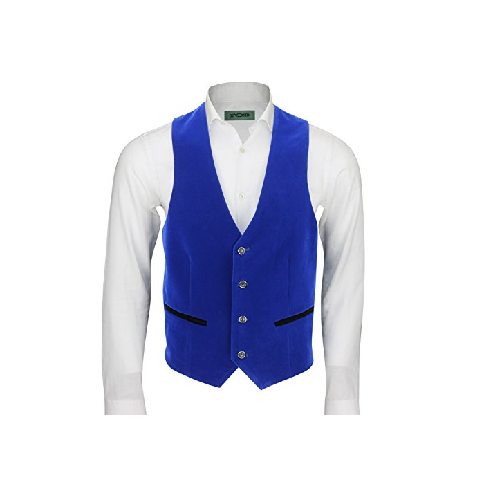 Producto Traje de 3 piezas XPOSED para hombre, fabricado con terciopelo color azul rey