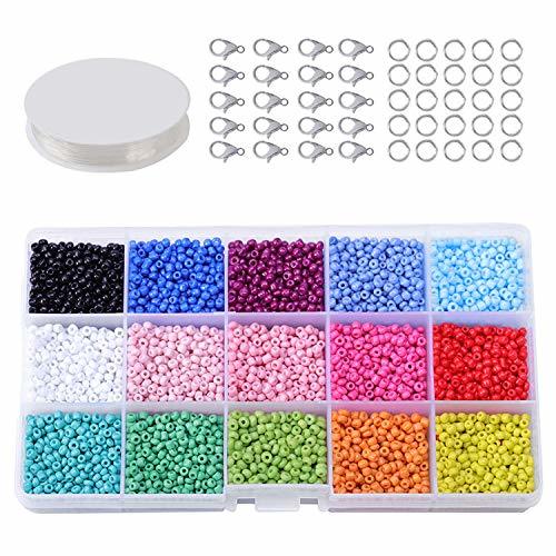 Product Mini Perlas de Vidrio Coloridas de 3mm con Cierre de Langosta de