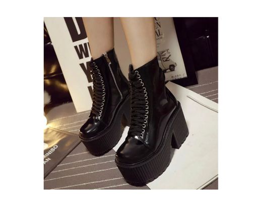 Chunky goth boots