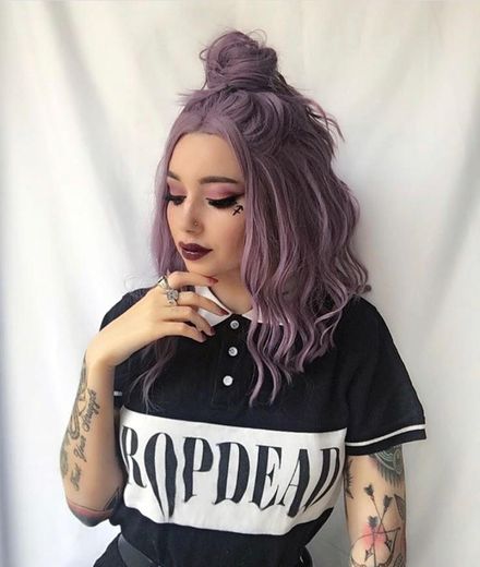 Curly lilac wig